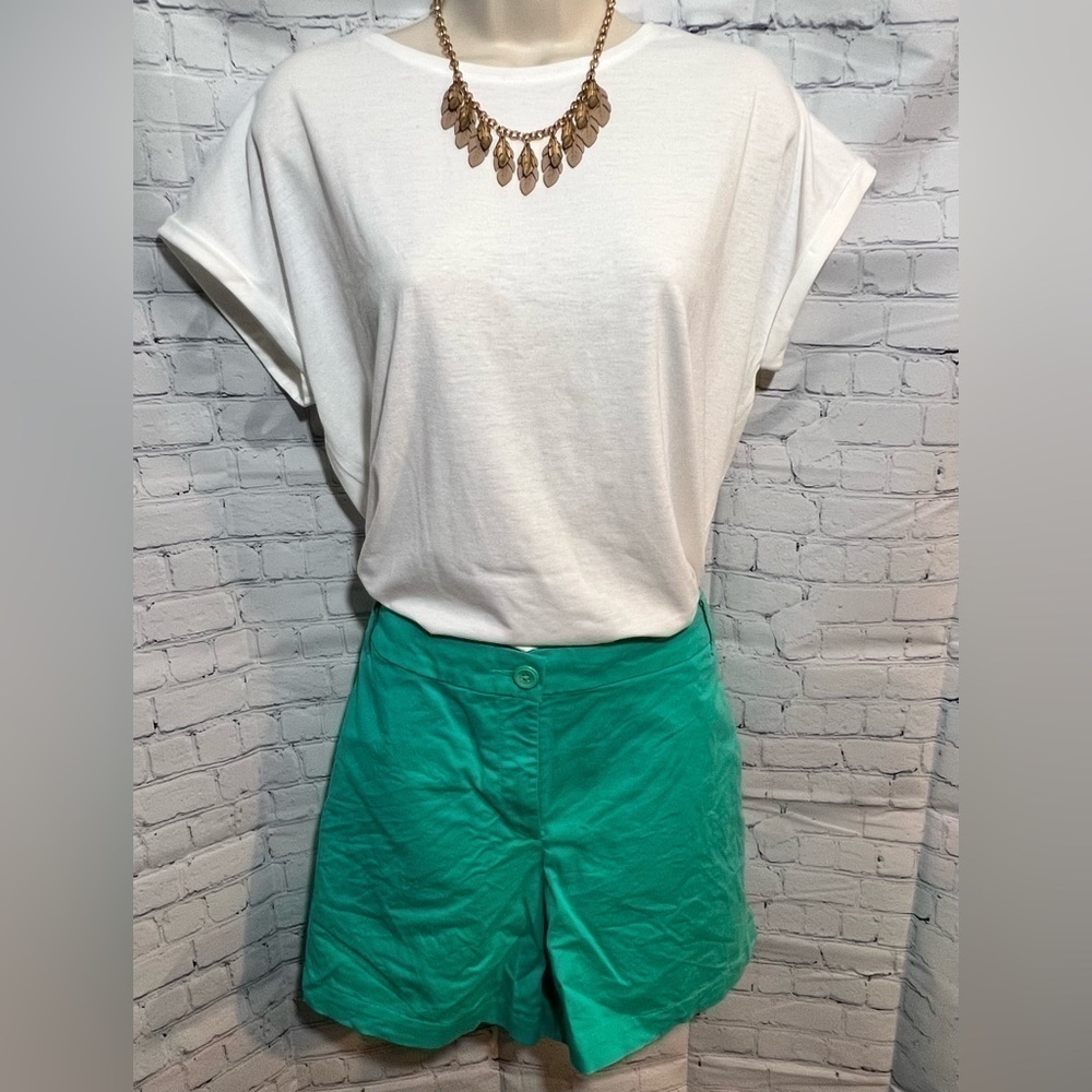 Crown & Ivy Caroline Shorts in Mint Sz 16